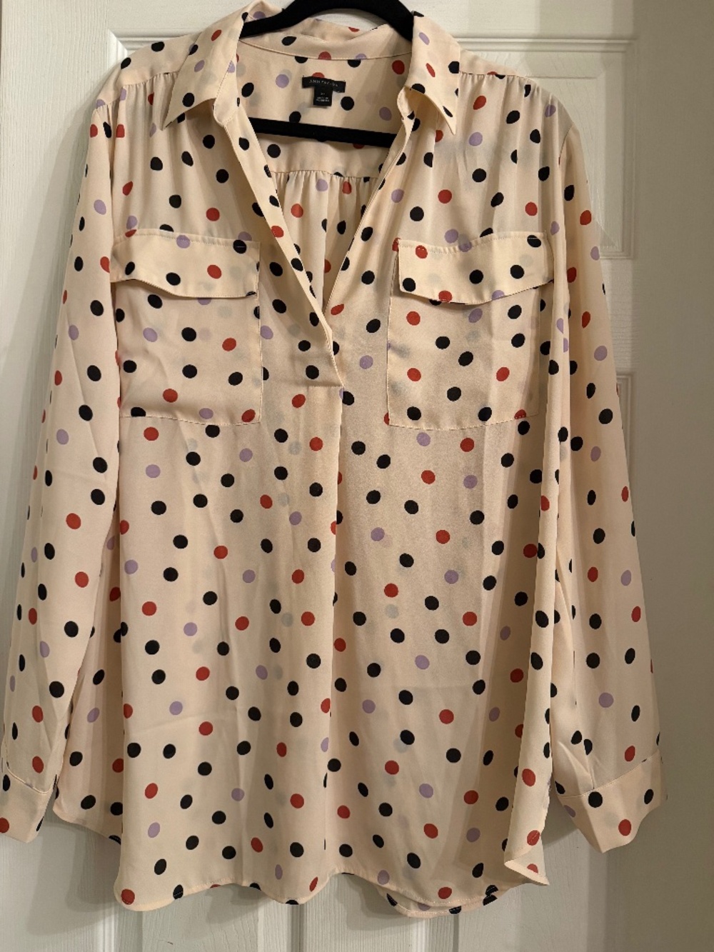 Ann Taylor Polka Dot Blouse